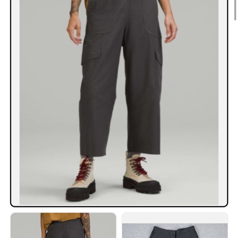 lululemon athletica charcoal grey Cargo utility barrel Pants - Picture 6 of 6